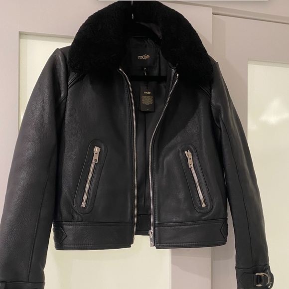 NWT Maje Leather Jacket